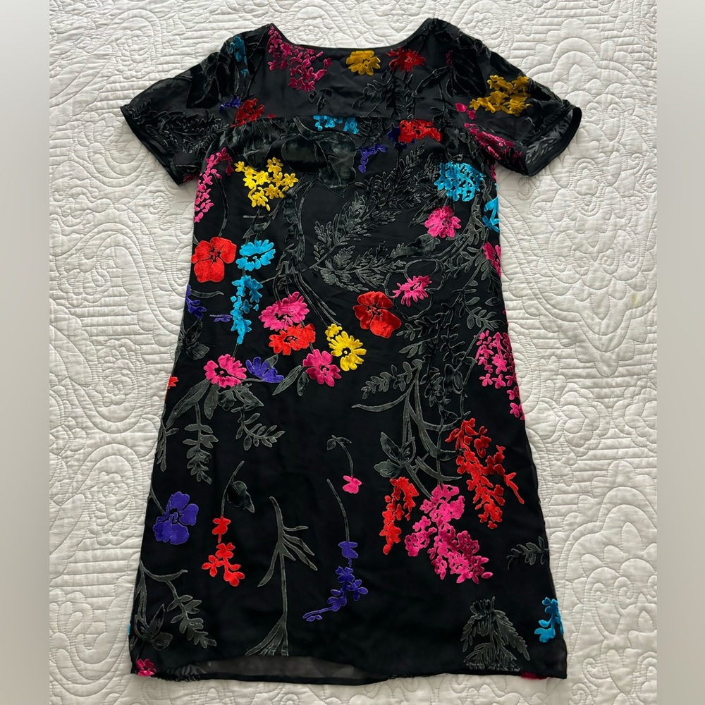Maeve by Anthropologie Alisa Burnout Velvet Tee Dress